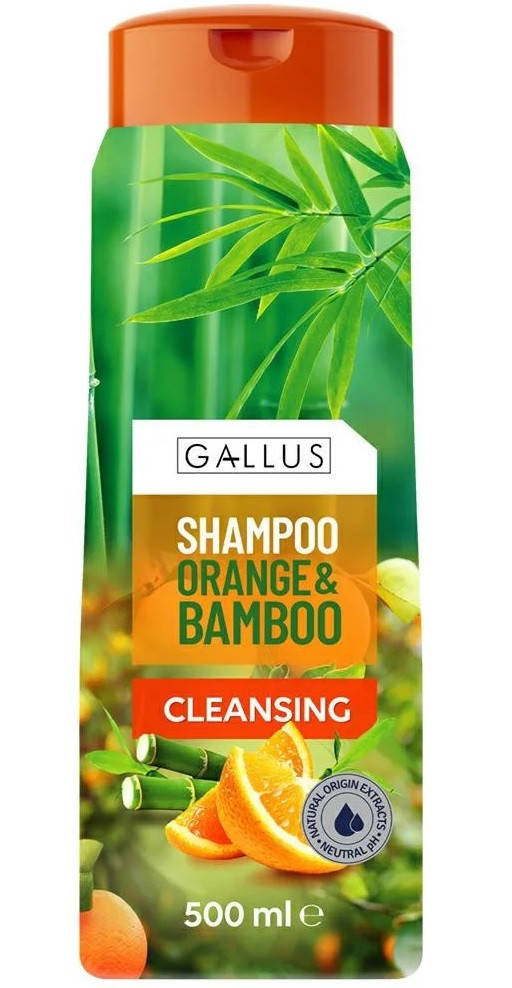 

Шампунь для волос Gallus очищающий Orange & Bamboo 500 мл