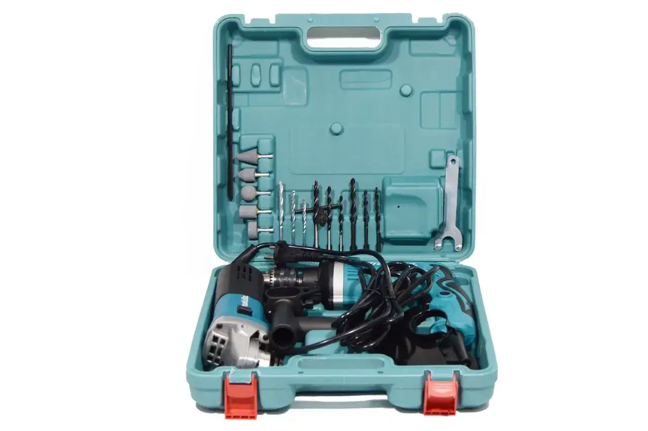 

Компактный НАБОР ИНСТРУМЕНТА MAKITA (ударная дрель MAKITA HP1630 + шлифмашинка MAKITA 9558 HN)