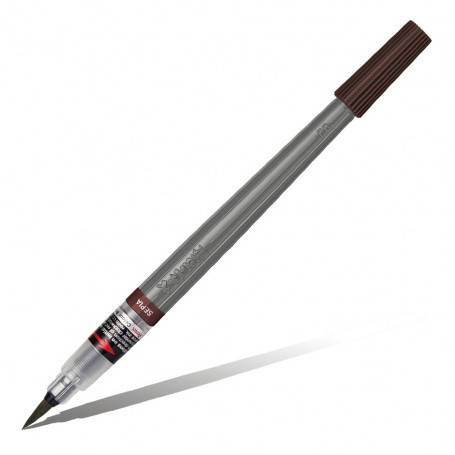 

Перезаправляемая ручка-кисть с пигментными чернилами Pentel Color Brush Pigment (сепия)