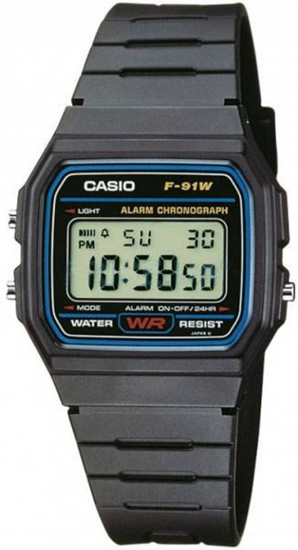 

Часы наручные мужские Casio F-91W-1YEG (модуль №593)