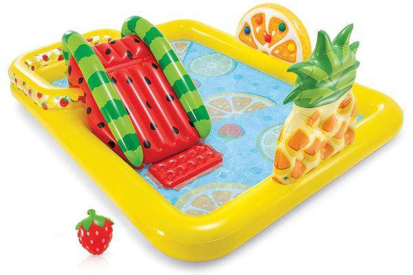 

Игровой центр-бассейн надувной Intex Фрукты 244x191x91см (57158), Разные цвета