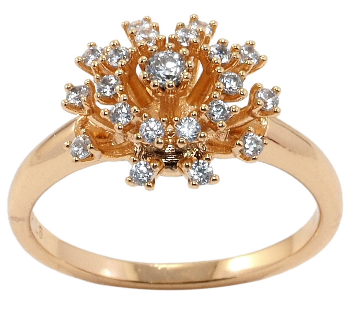 

Кольцо Xuping Позолота 18K "Цветок с цирконием" р.17,17.5,18.5,19,20