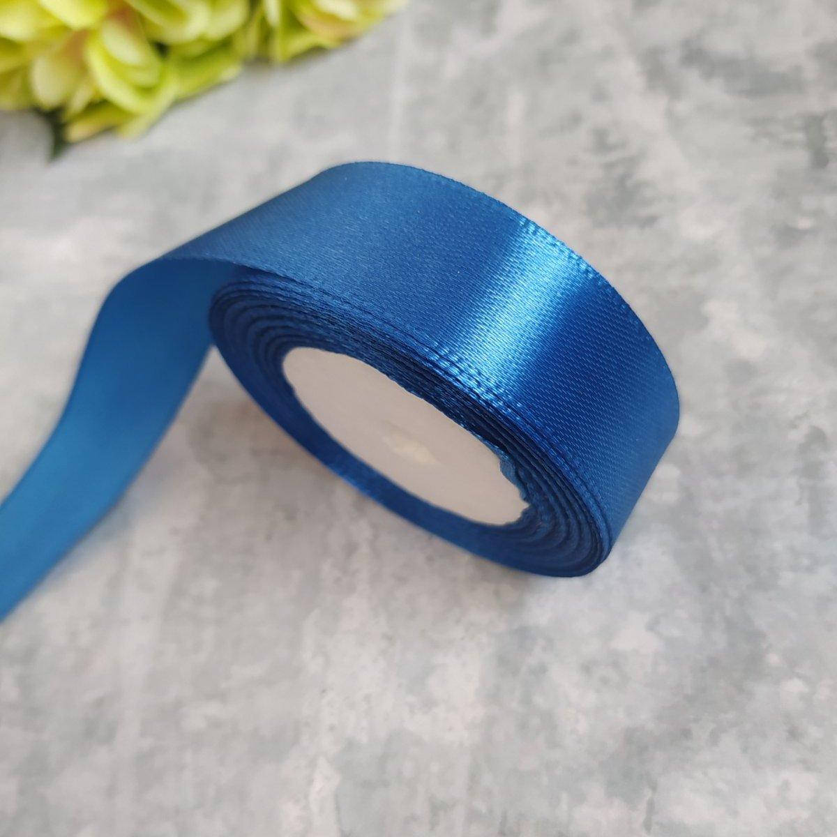 

Стрічка атласна 2см синя