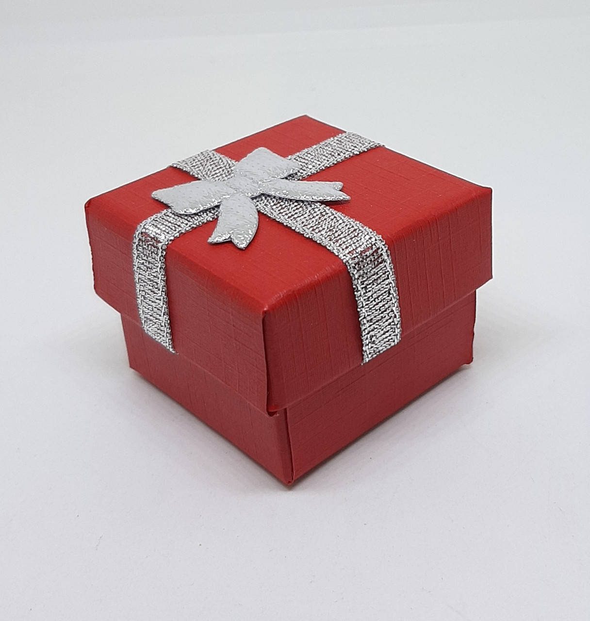 

Коробочка для украшений под кольцо или серьги квадратная красная, Красный