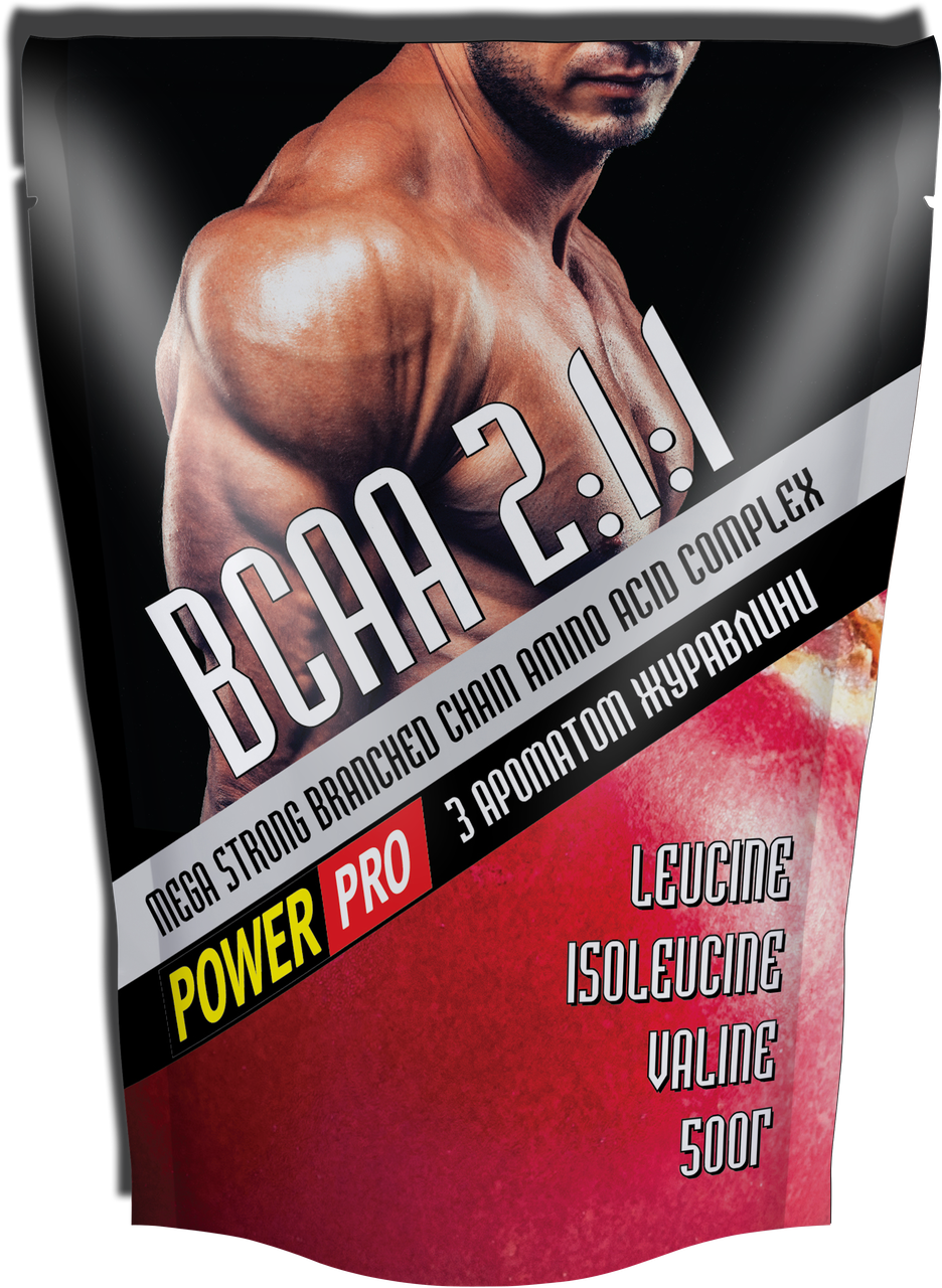 

Аминокислоты Power Pro - BCAA 2:1:1 Mega Strong (500 грамм) cranberry/клюква