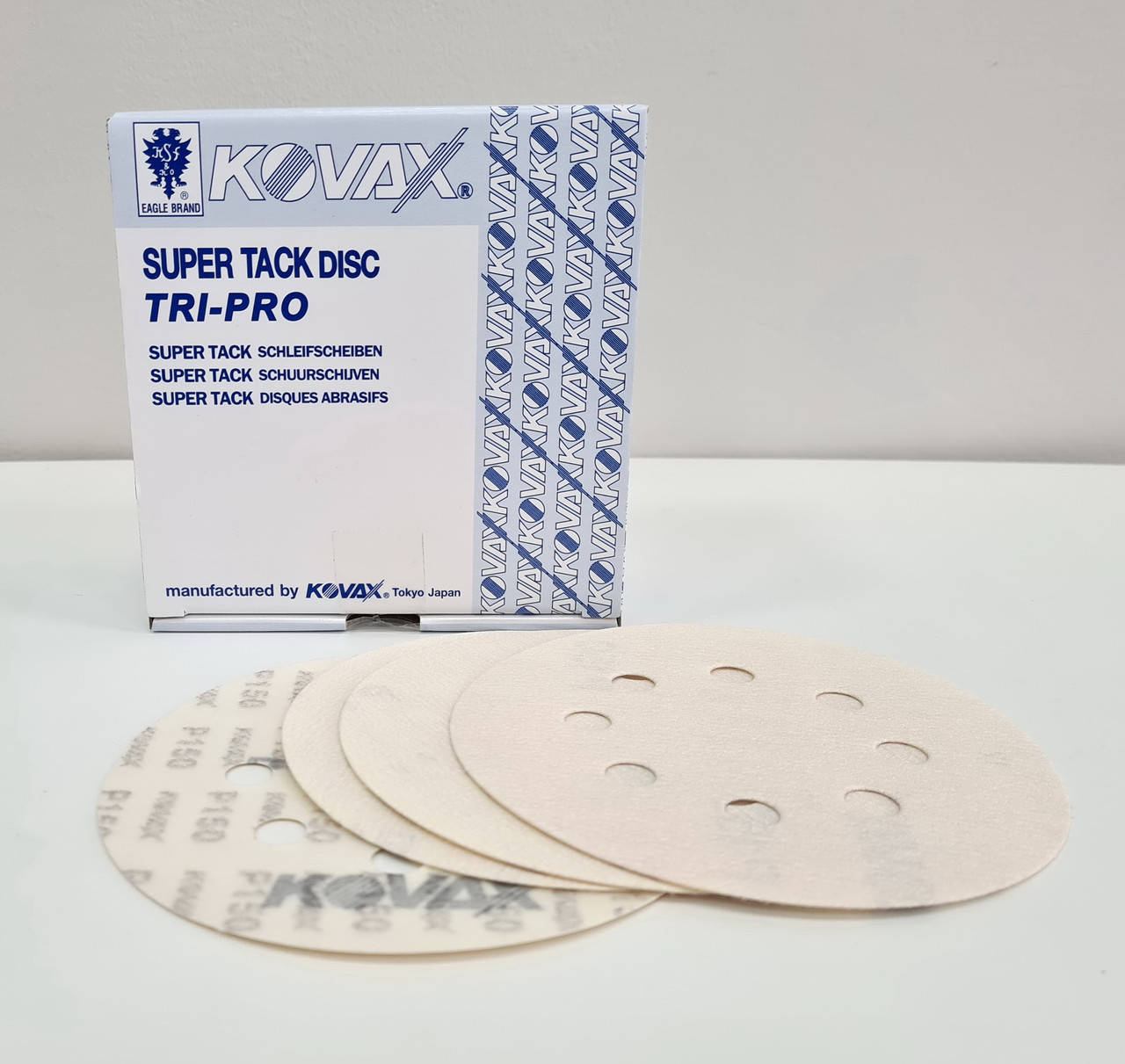 

Абразивные круги KOVAX Tri-Pro D=125 мм/8 отв., Р=80, Япония
