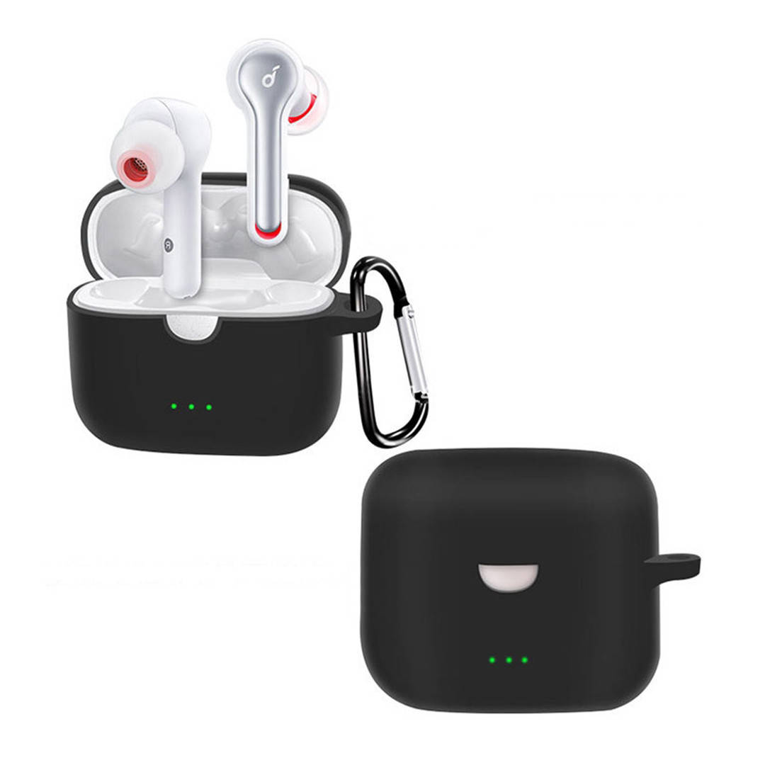 

Силиконовый чехол для Anker Soundcore Liberty Air 2 | чехол + карабин | черный