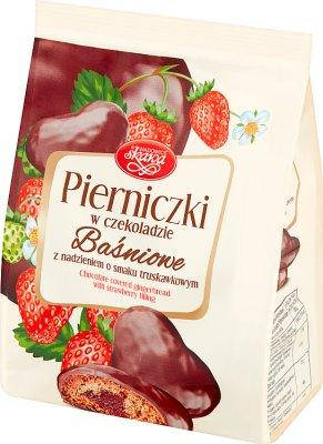 

Пряники в шоколадной глазури с клубничной начинкой 150г TM SKAWA