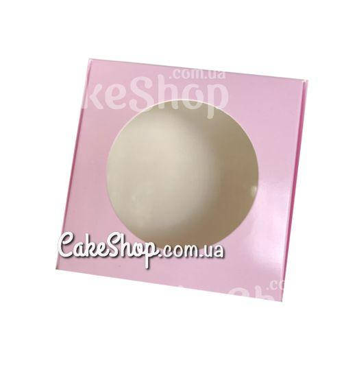 

Коробка с окошком Розовая, 10х10х3,6 см, Розовый