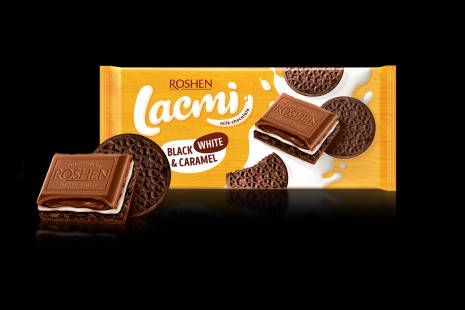 

Шоколад Lacmi молочний Black, White & Caramel