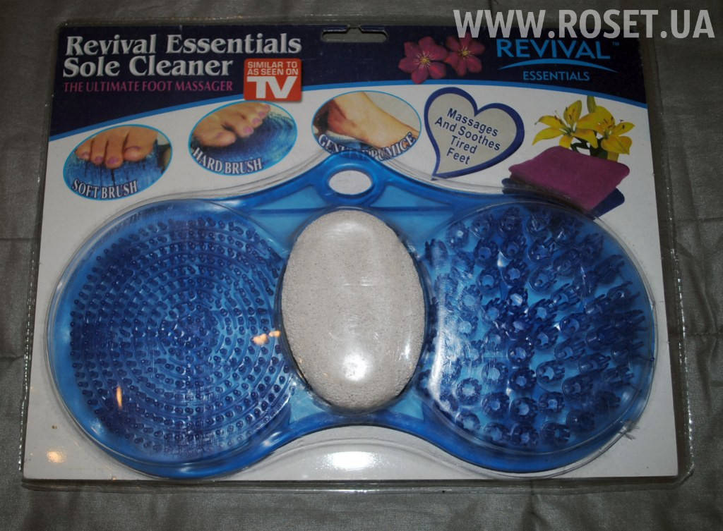 

Массажный коврик с пемзой Revival Essentials Sole Cleaner, Синий