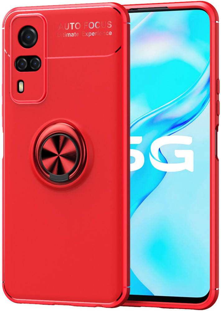 

Чехол с кольцом Vivo Y31 Autofocus Красный
