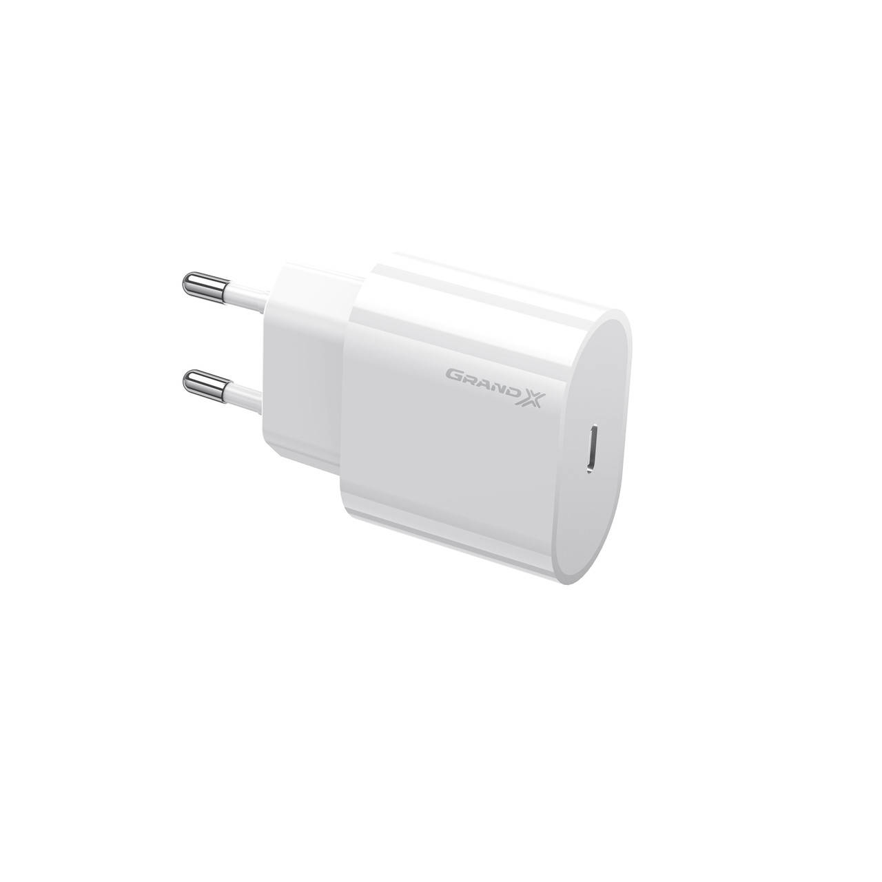

Зарядний пристрій Grand-X CH-770 20W PD 3.0 USB-C для Apple iPhone и Android QC4.0,FCP,AFC
