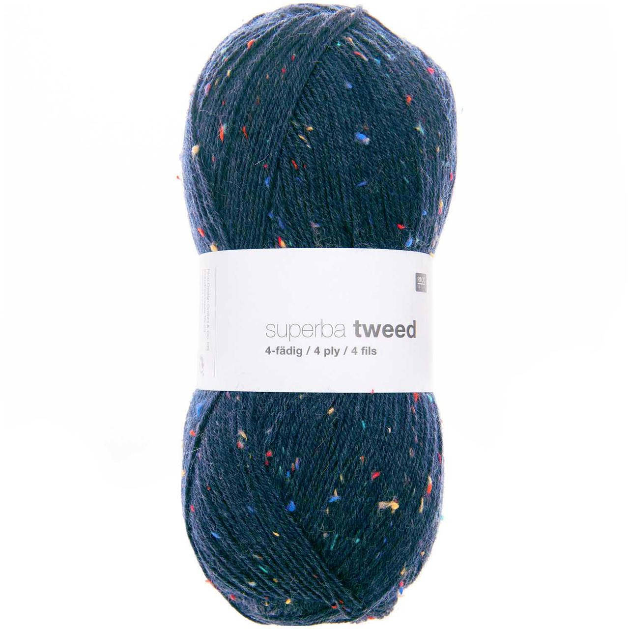 

Пряжа Rico Superba Tweed 4-ply (цвет 006 Blue)