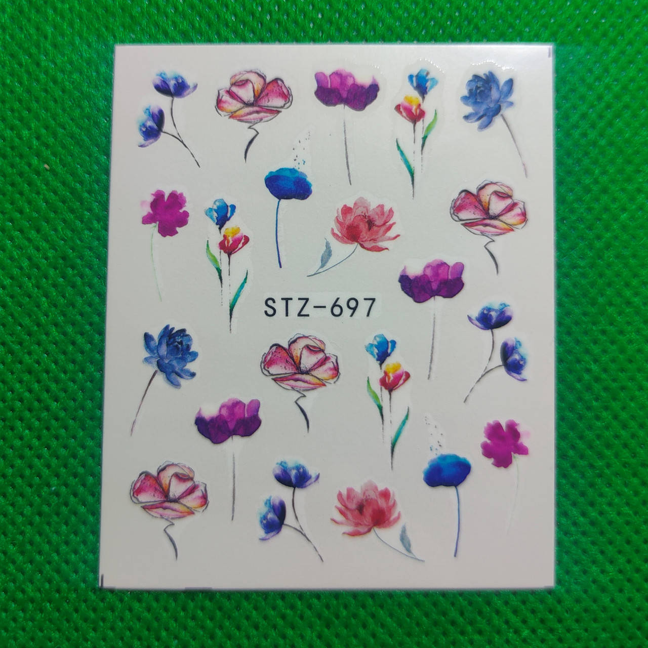 

Водные наклейки слайдеры Цветы серии STZ 697, Разные цвета