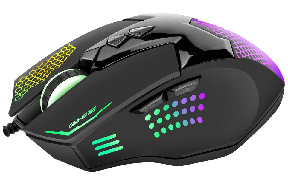 

Мышь проводная игровая XTRIKE ME Gaming Backlight GM-216, черная, Черный