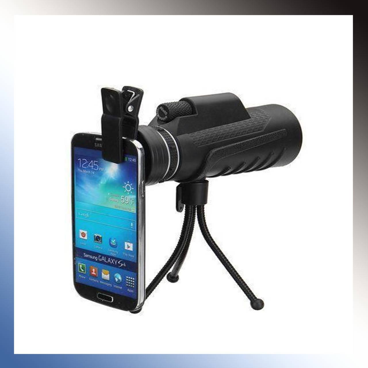 

Монокуляр с треногой и клипсой держателем для телефона Panda Vision 40 x 60 FS, Черный
