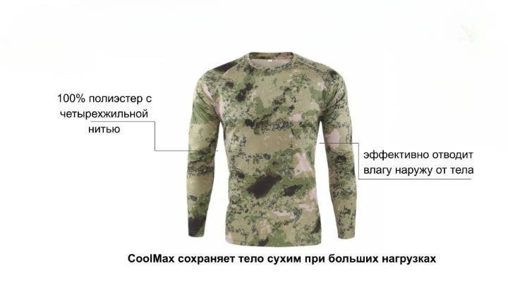 

Футболка длинный рукав CoolMax Атакс
