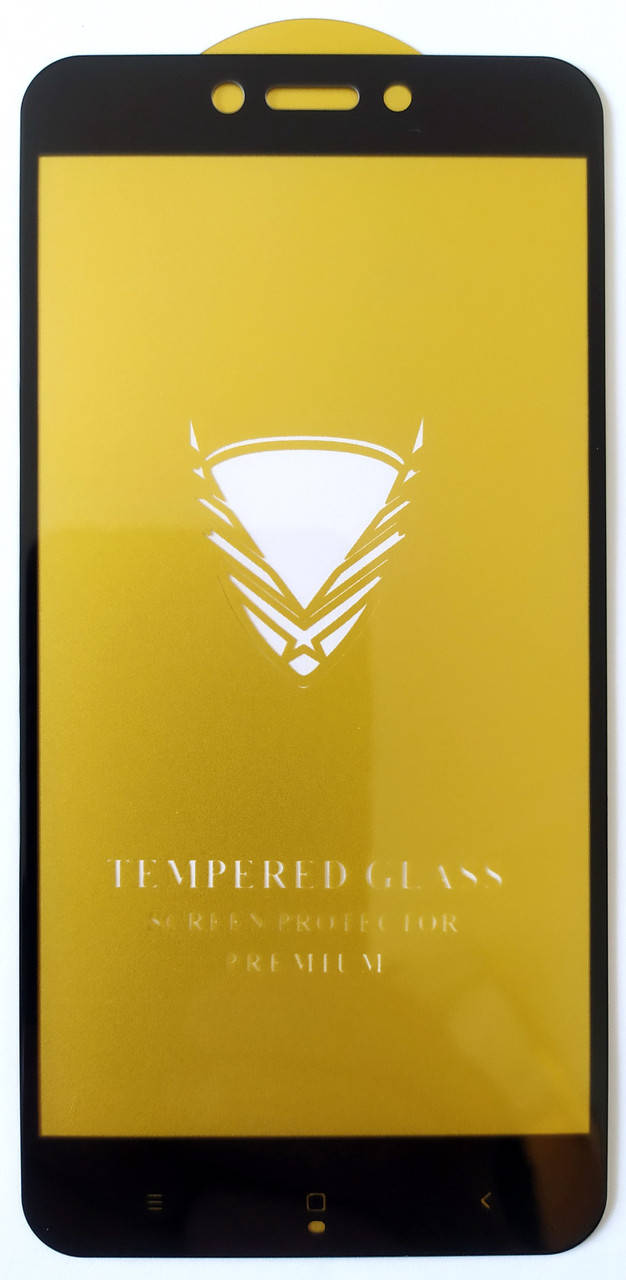 

Защитное стекло для Xiaomi Redmi 4X, Redmi 5A, Redmi Go полная проклейка OG Gold Armor, Черный