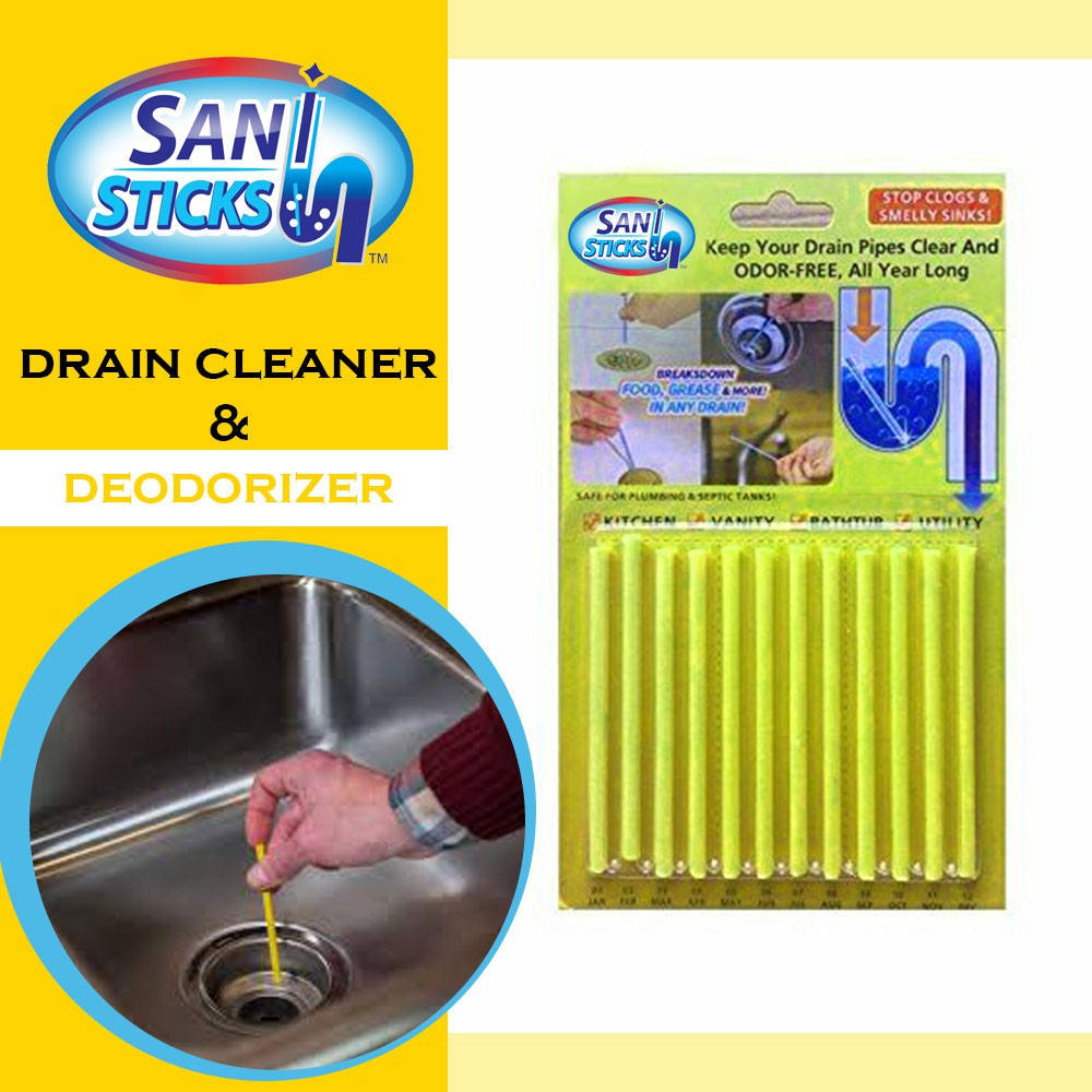 

Палички від засмічень в трубах 12 шт SANI STICKS Yellow