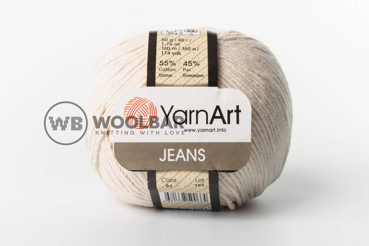 

Пряжа YarnArt Jeans 05 светлый беж