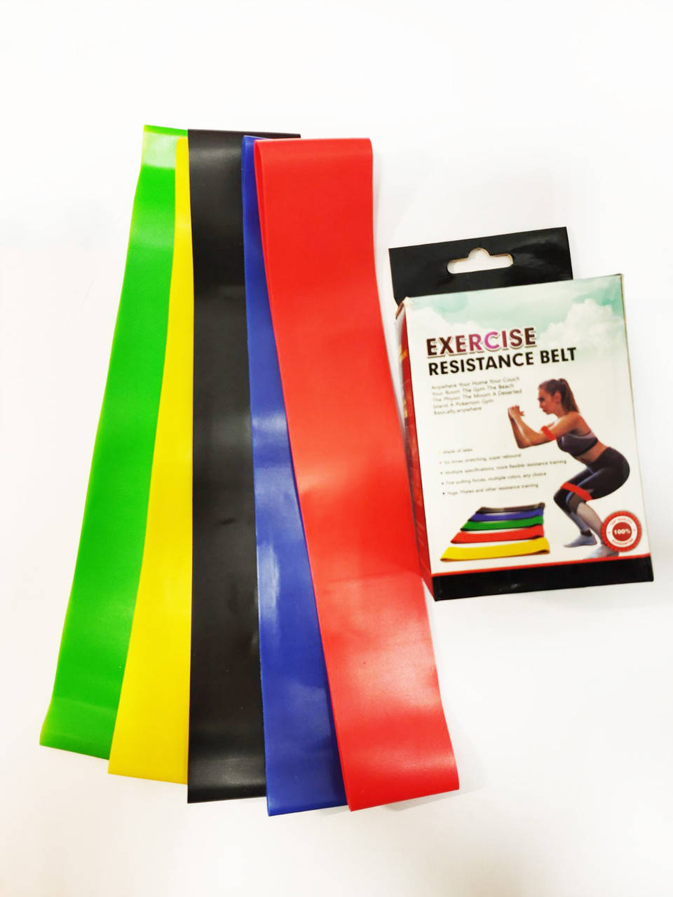 

Набор фитнес резинки exercise resistance bands для фитнеса и спорта из 5 лент