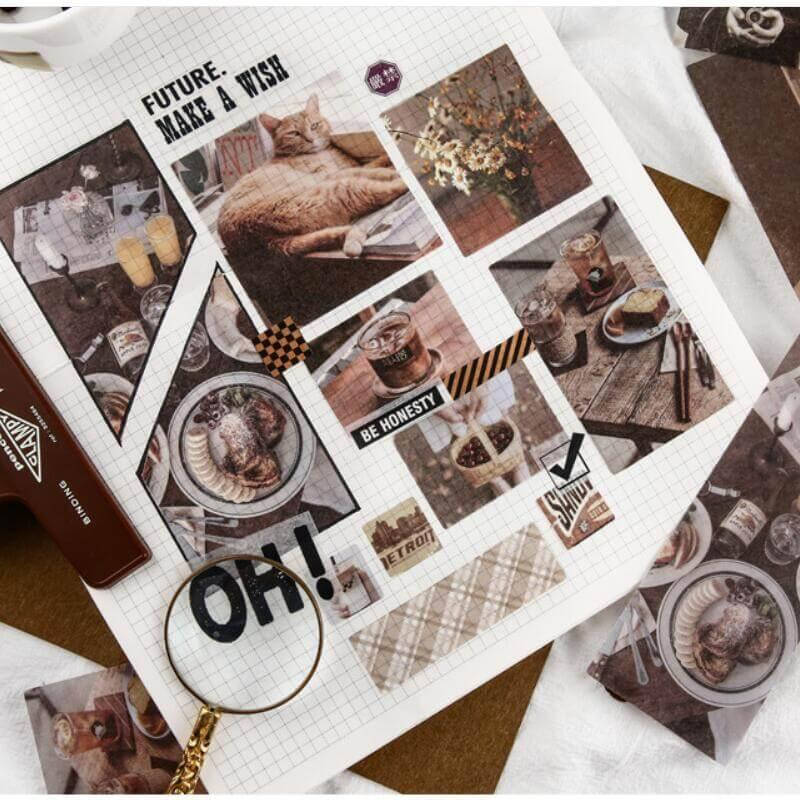 

Набор стикеров в формате картинок Mr.Paper 70 шт Уютный день 10х10 см (TH0289), Бежевый