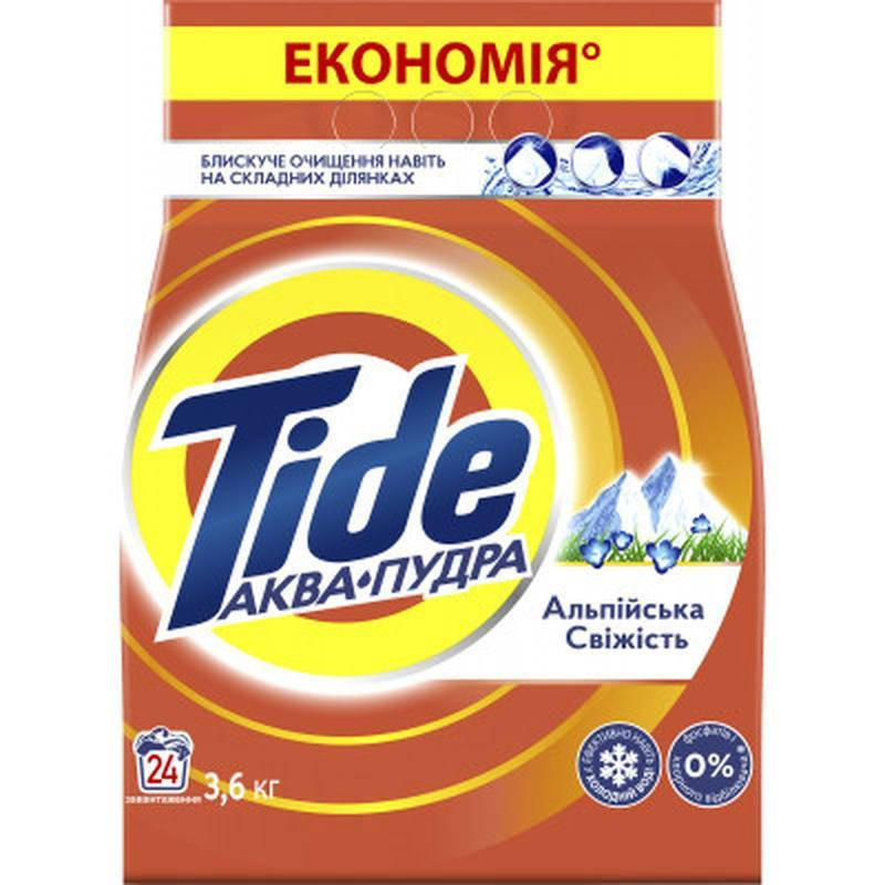 

Пральний порошок Tide Автомат 3600г Аква пудра Альпійська Свіжість