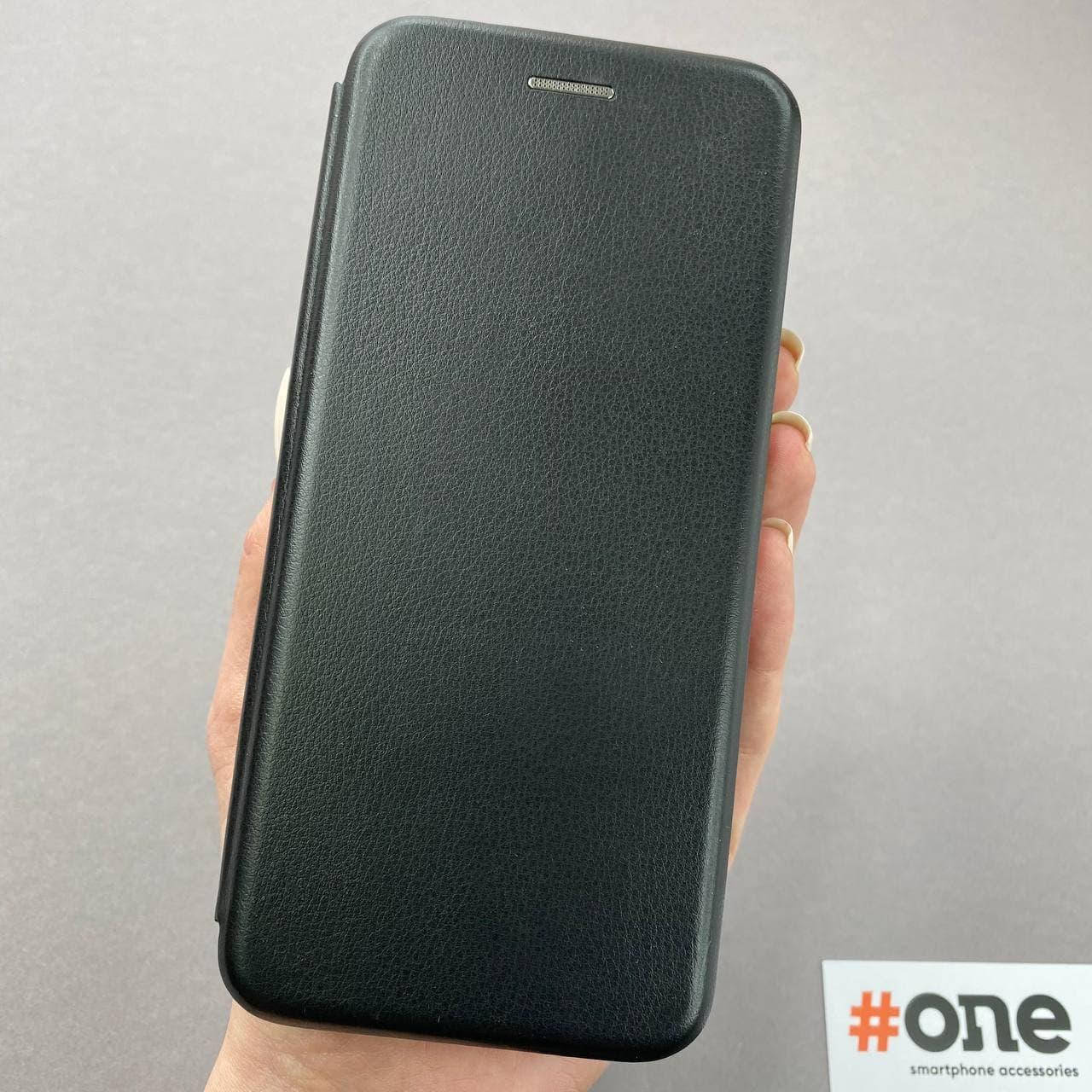 

Чехол-книга для Realme 6 с подставкой магнитом карманом чехол книжка на телефон реалми 6 черная STN, Черный