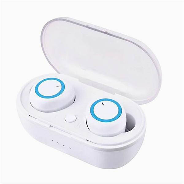 

Наушники Bluetooth 5,0 TWS сенсорная гарнитура Y50 Белые с синим (без упаковки), Черный