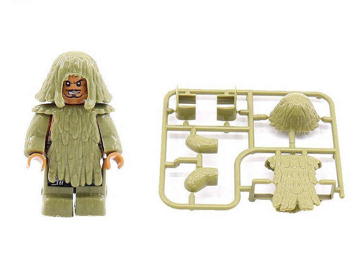 

Маскировочный камуфляжный костюм снайпера для фигурок Лего Lego Зеленый, Зелёный