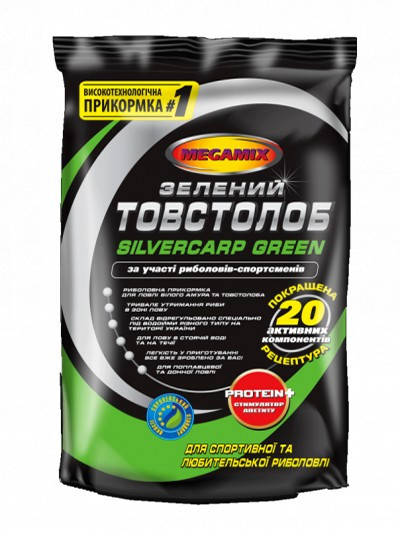 

Прикормка "Мегамикс" Зеленый толстолоб 900 г Megamix Silvercarp Green