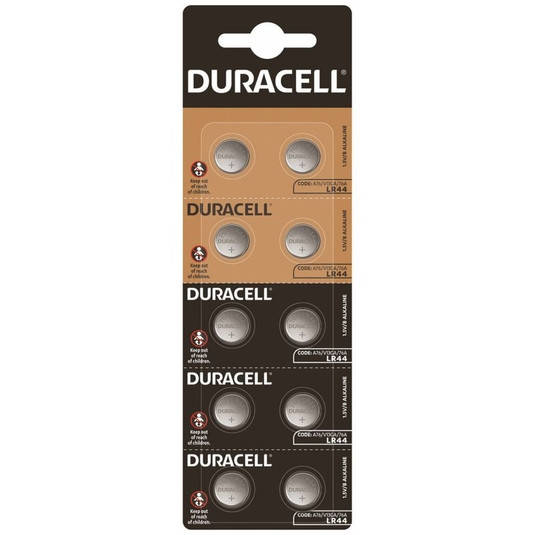 

Батарейки DURACELL Alkaline 1,5V LR44/A76/V13GA/G13 (10шт)