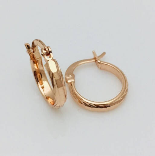 

Серьги кольца Fallon Jewelry №2 высота 15 мм ширина 0.25 см, позолота 18К