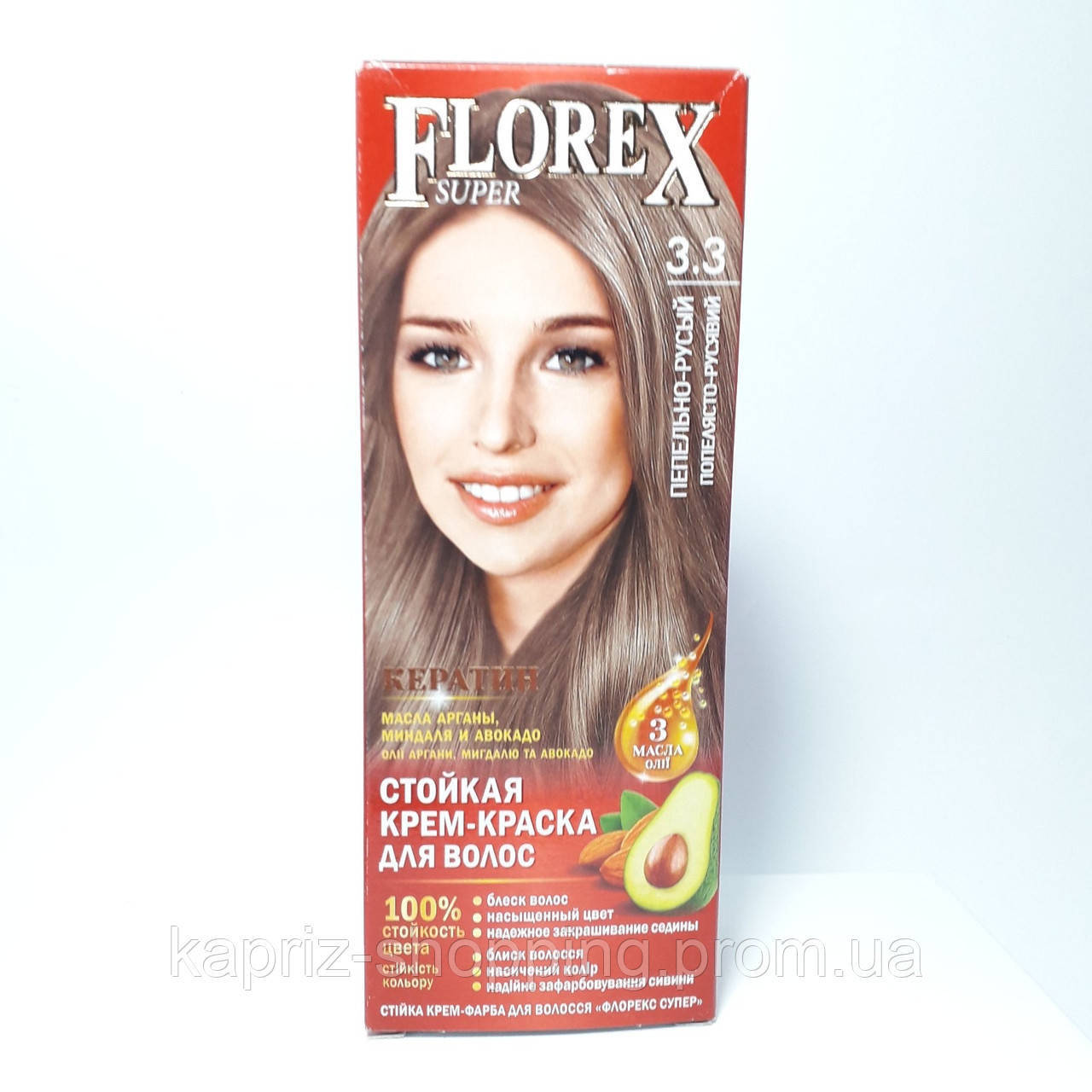 

СТІЙКА КРЕМ-ФАРБА ДЛЯ ВОЛОССЯ FLOREX SUPER 3.3/ Флорекс краска для волос