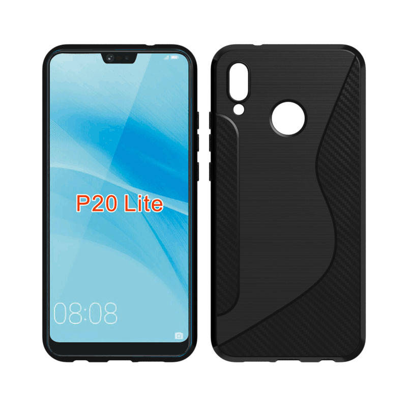 

Силиконовый чехол Duotone для Huawei P20 Lite (5 цветов), Черный