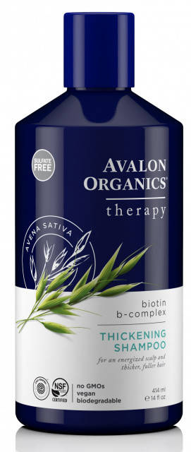 

Восстанавливающий шампунь с биотином (414 мл) Avalon Organics (США)