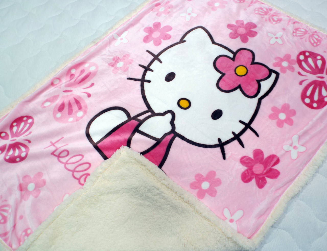 

Плед с ворсом микрофибра Китти, Розовый