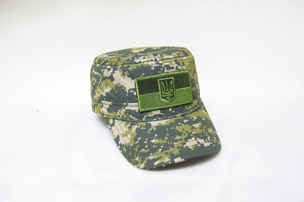 

Кепка немка тактическая камуфляж пиксель с шевроном 00556-3, Маскировочный