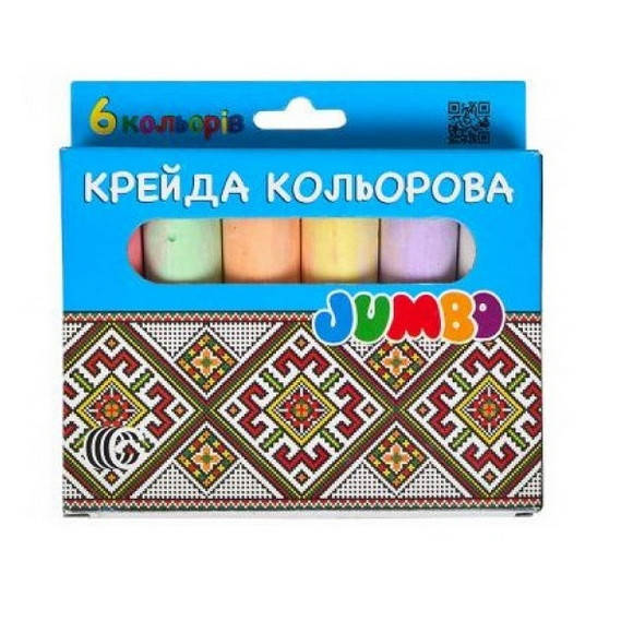 

Набор цветных мелков "JUMBO-C" 6 цветов., Разные цвета