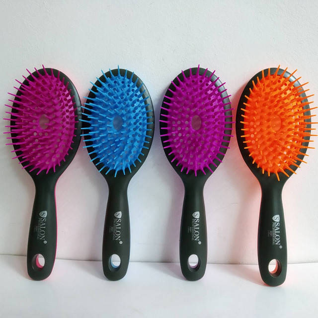 

Расчёска для волос массажная продувная Salon средняя 8H61 Розовая, Розовый