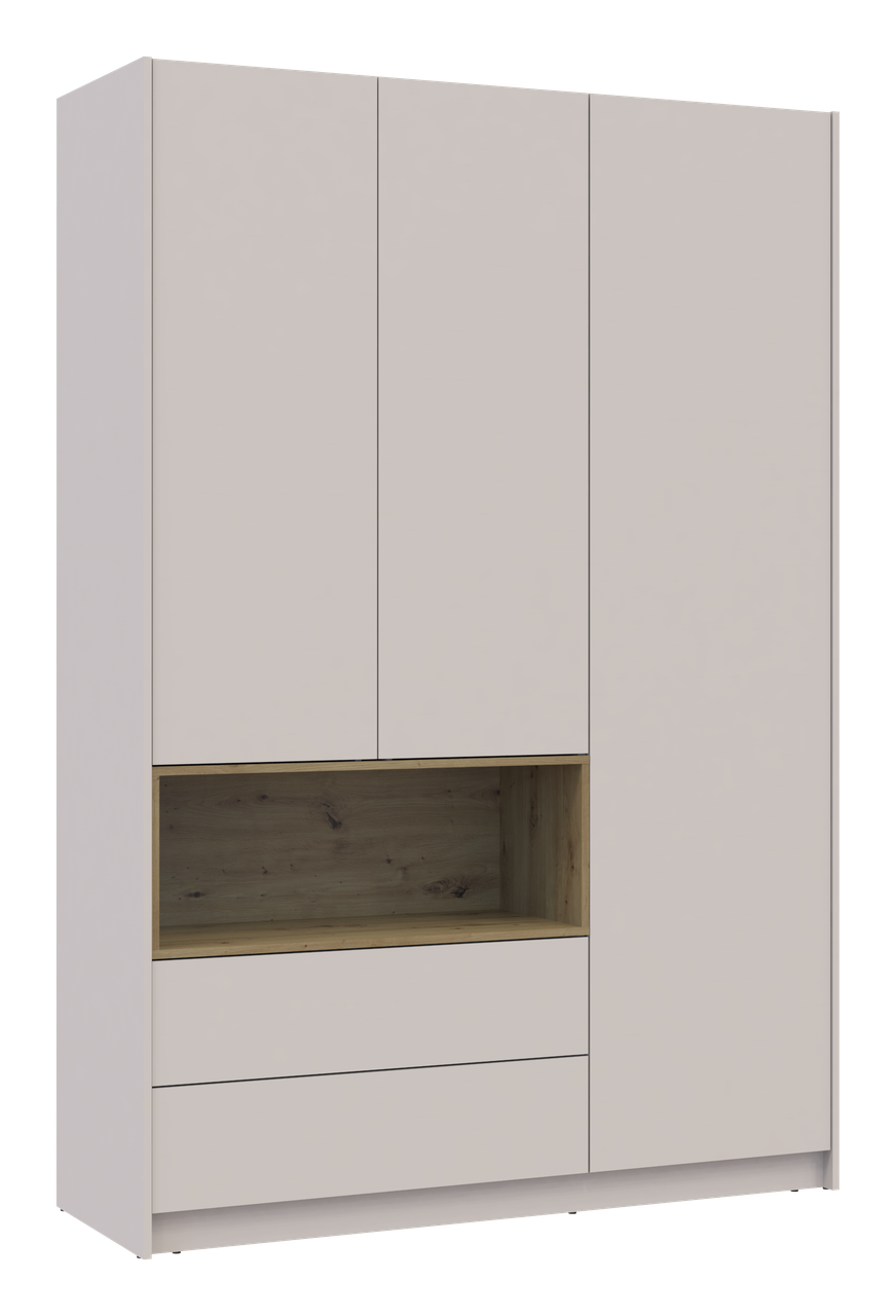 Шафа для одягу з нішею Doros Дейл Кашемір/Дуб Артізан 3 ДСП 150х52х220 (80737726) 2