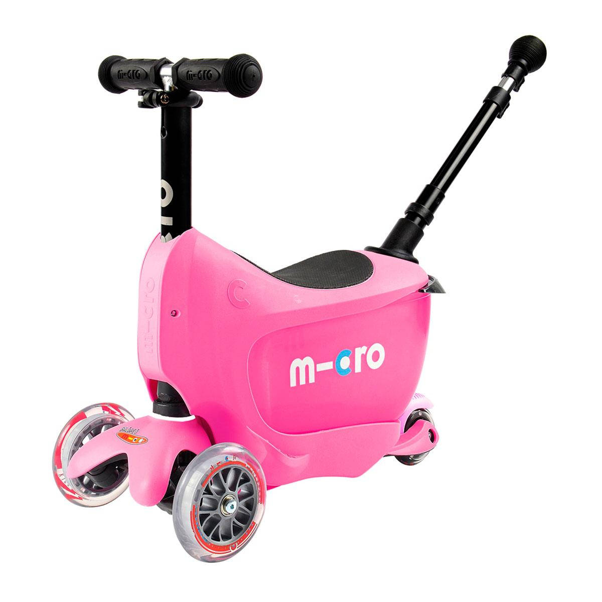 

Детский Самокат Micro серии Mini2go Deluxe Plus Розовый с родительской ручкой MMD033