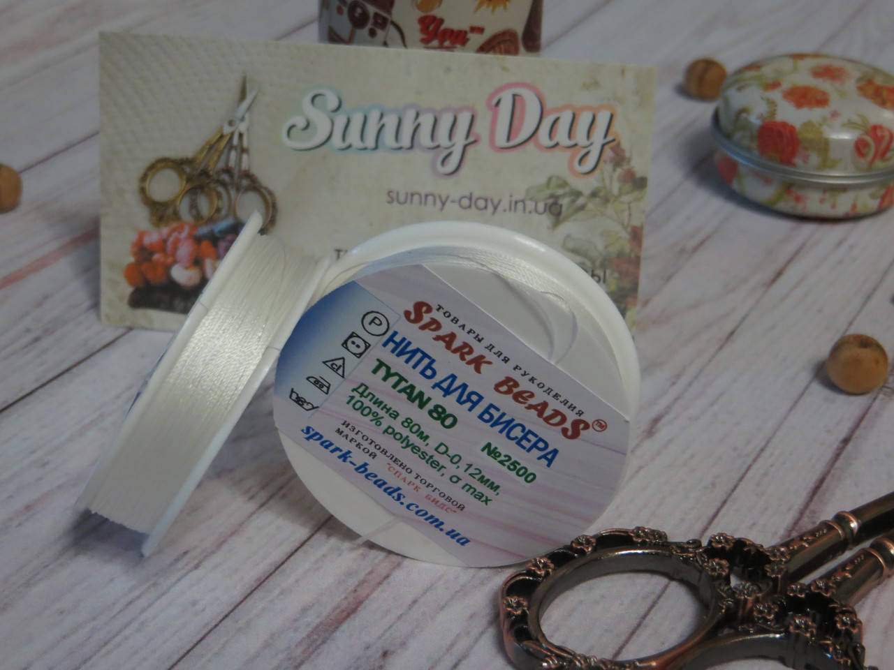 

Нить для бисера TYTAN 80 , белая