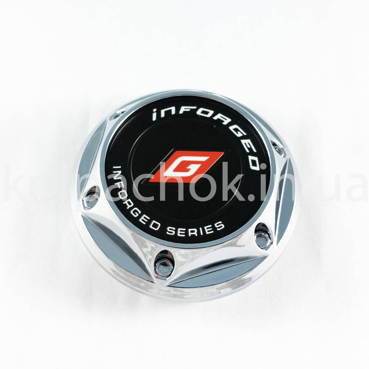 

Колпачок на диски Inforged конус/болты/хром (62-67мм)