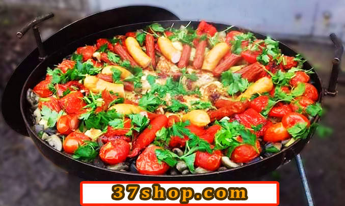 

Сковорода из диска бороны 40 см + крышка + съемные ручки и ножки, жаровня
