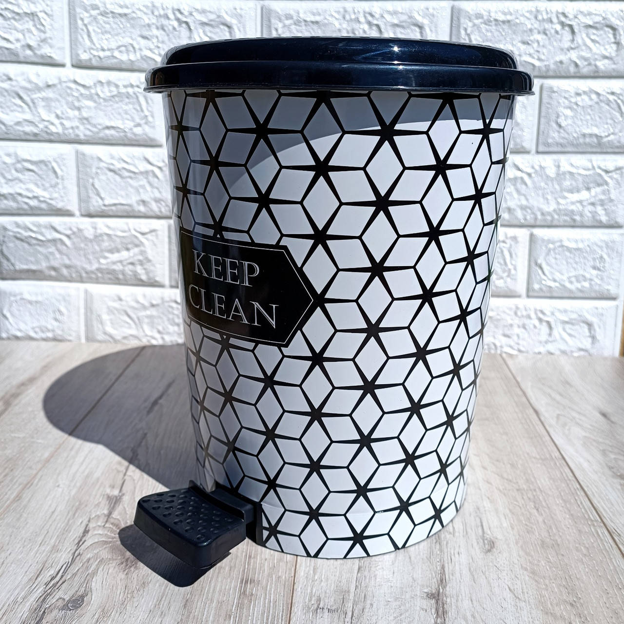 

Белое ведро для мусора с вкладышем и педалью Keep Clean двойное (2шт*5.5л)