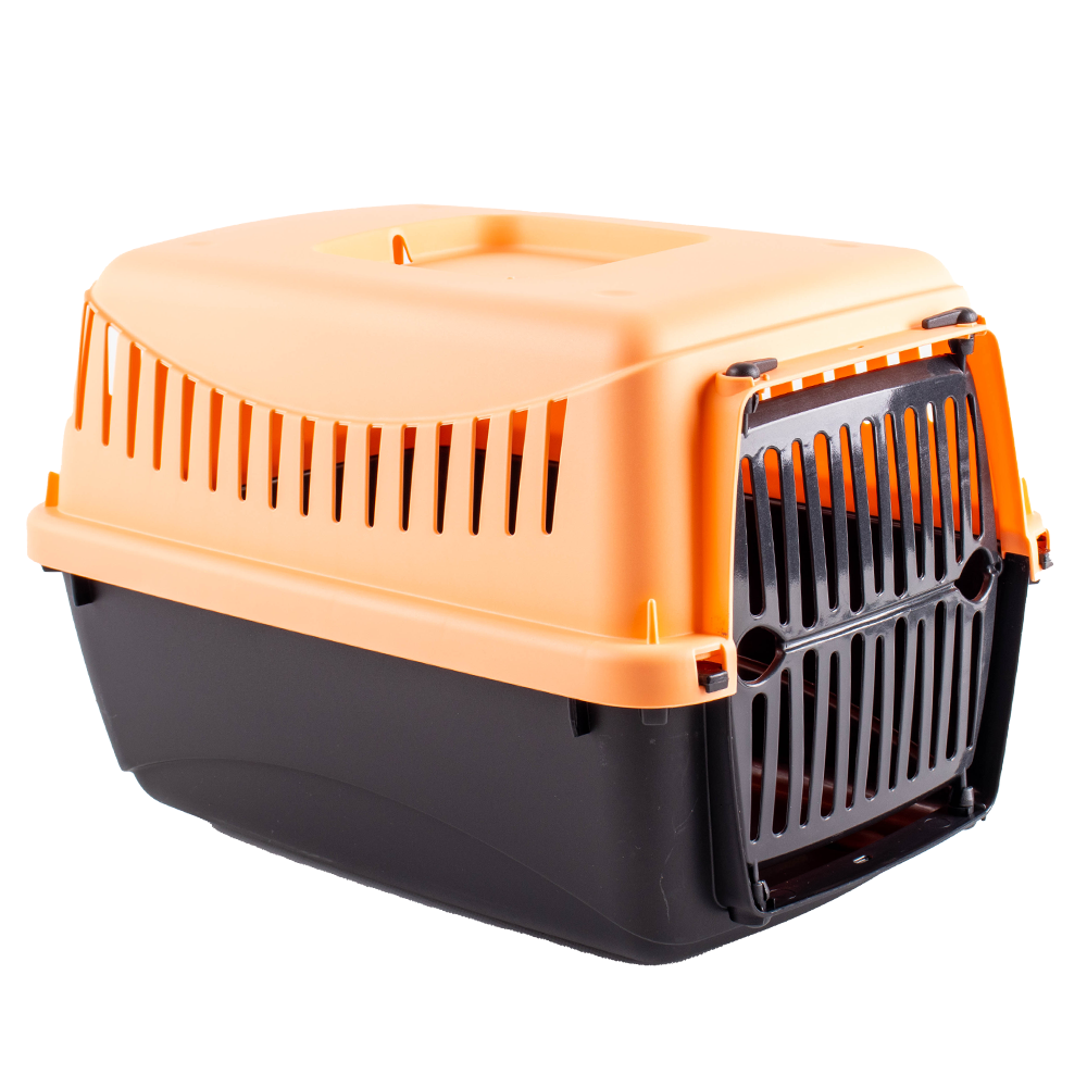 

Контейнер переноска для мелких собак и кошек с пластиковой дверью до 4 кг GIPSY XS smal Melone 39х26х25 cм, Оранжевый