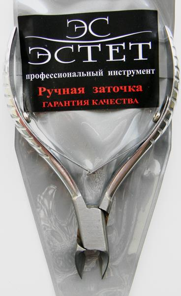 

Кусачки для маникюра ЭСТЕТ рифлёные ручки ручная заточка