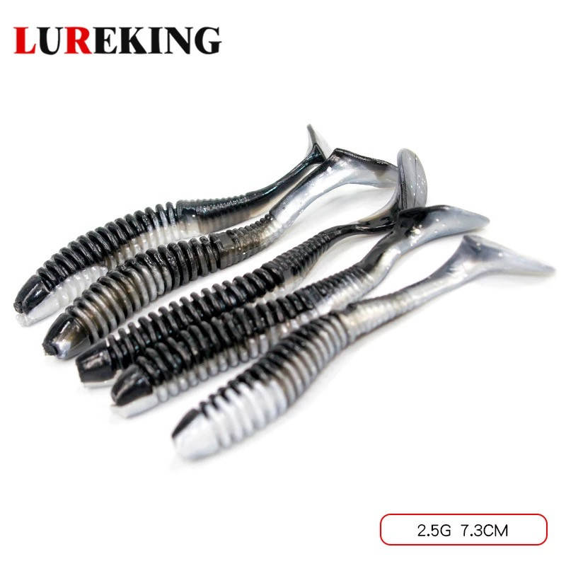 

Комплект виброхвостиков силиконовая приманка Lureking 8см 2,5 г (5 штук)